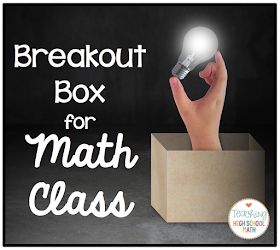 Teaching High School Math: Making a Breakout Box {Escape Room} for Math Class Breakout Games, Multisensory Math, Breakout Boxes, Geometry High School, Math Quotes, High School Activities, Maths Ideas, High School Education, Classroom Tips