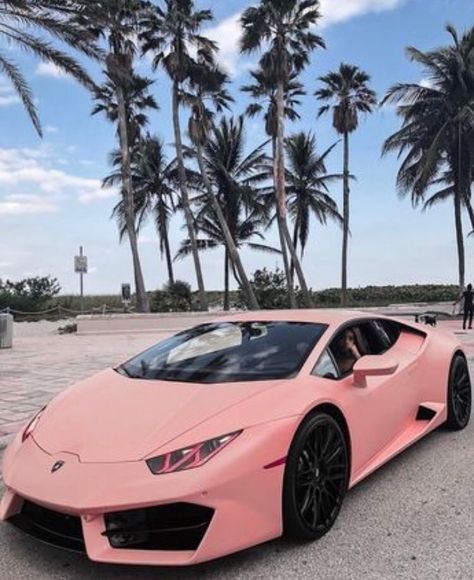 Light pink Lamborghini with blacked out rims Xe Bugatti, Kereta Sport, Pink Lamborghini, Luxe Auto's, Aventador Lamborghini, Carros Bmw, Top Luxury Cars, High End Cars, Lux Cars