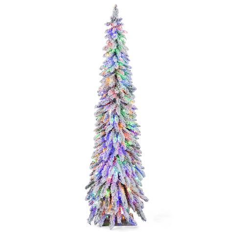 Rainbow lights christmas tree