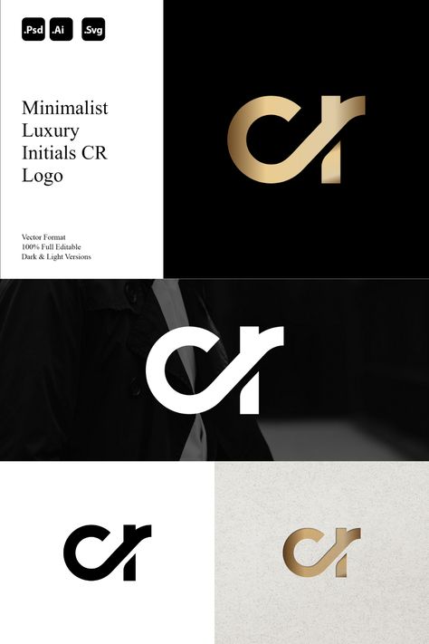 Minimalist Luxury Initials CR Logo Ideal for: - Premium Branding - Elegant Symbols - Contemporary and Sophisticated Imagery You'll receive: - 100% Resizable vector logo - Customizable colors - AI, PSD & SVG files For support and customization, contact us. Elevate your brand with our Minimalist Luxury Initials CR Logo. Make a statement of sophistication and modernity. Premium Branding, Cr Logo, Minimalist Luxury, Elegant Font, Logo Icons, Vector Logo, Creative Market, Svg Files, Light In The Dark