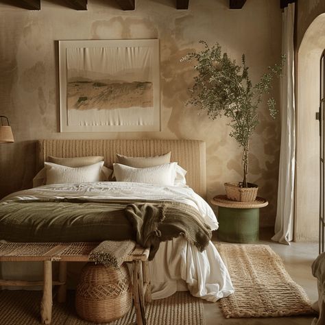 Terreux French Country Modern Bedroom, Modern Victorian Bedroom, French Country Color Palette, Japandi Bedroom Ideas, Japandi Dining, Earthy Kitchen, 70s Living Room, Japandi Bedroom, Cozy Bedroom Ideas