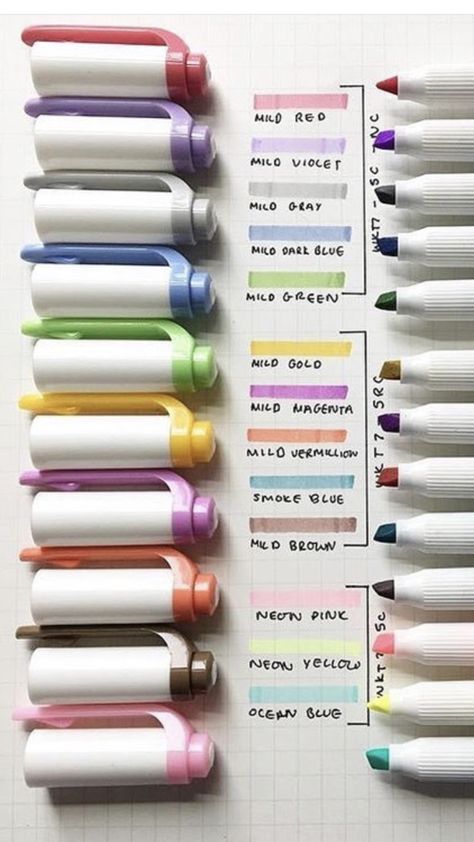 Zebra Midliners Highlighters, Mildliner Highlighters Aesthetic, Midliners Highlighters, Zebra Midliners, Mildliner Highlighters, Studying Stationary, Pretty School Supplies, Stationery Obsession, Cute Stationary School Supplies