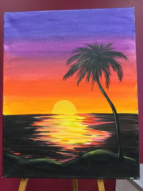 Tropical Painting Acrylic Canvases, Sunset Painting On Canvas, Sunset Painting Easy, Yellow Texture, Abstract Watercolor Flower, Beautiful Dawn, Sunset Canvas Painting, Sunset Painting Acrylic, Best Watercolor