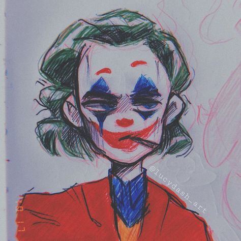 Lucydash Art, It Joker, Joker Sketch, Joker Cartoon, Joker Drawings, Arthur Fleck, Sketch Ink, Batman Arkham City, Sketch Tattoo Design