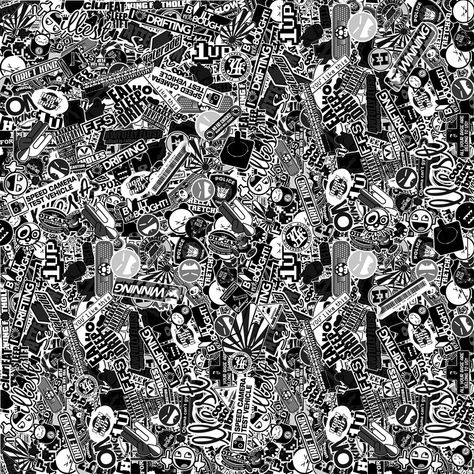 Toy Stickers, Jdm Decals, Sticker Bomb Wallpaper, Wallpapers Black And White, Background For Kids, Campervan Ideas, Wallpapers Black, Car Livery, Garden Background