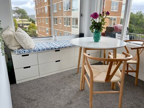 Window Seat Hack, Make A Window Seat, Make A Window, Modern Dining Bench, Ikea Nordli, Chests Of Drawers, Fantastic Furniture, Table Chairs, House Decorating