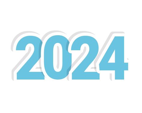 2024 Number, Background Sticker, Number Design, Aesthetic Red, Design Aesthetic, Printable Stickers, Aesthetic Pictures, Vector Art, White Background