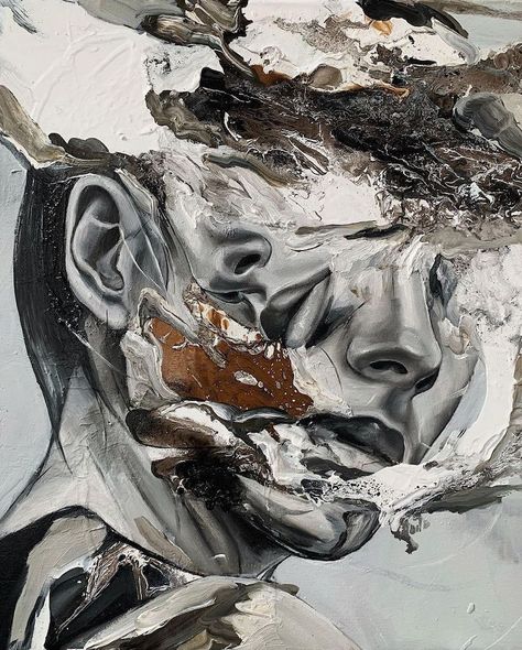 Surreal Portrait Paintings Visualize Subjects' Inner Turmoil Surrealism Artists, Surreal Portrait, The Human Mind, Surreal Artwork, Portrait Paintings, Surrealism Painting, Abstract Art On Canvas, Human Mind, Abstract Portrait