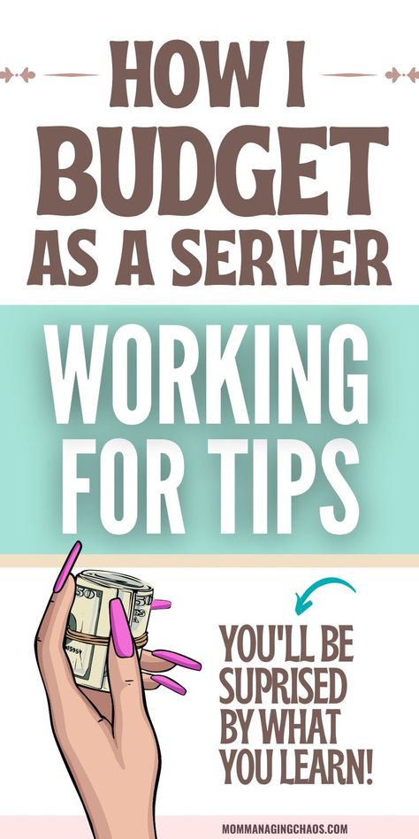 It can be difficult to budget when your income is based on tips. This is because you don’t know how much you will make from week to week or even day to day. However, it's not impossible. Here's everything you can learn about creating a budget from a server's perspective. Financial tips | Financial planning | Budget tips | Money Management | Personal Finance Budgeting As A Server, Server Money Saving, Server Budgeting Tips, Creating A Budget, Budget Mom, Saving Plan, Money Plan, Personal Budget, Money Saving Plan