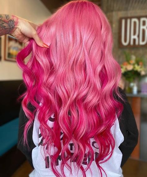 Dark Pink Hair Color Ideas, Honey Blonde And Pink Hair, Summer Hair Styles, Hairstyles For Thinning Hair, Dark Pink Hair, Vivid Hair, Pink Ombre Hair, Light Pink Hair, Pink Hair Dye