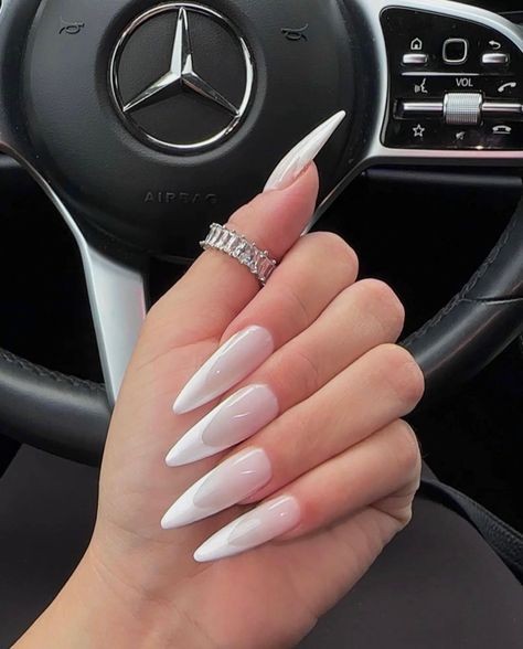 Nail Ideas Designs, Ice Nails, Milky Nails, Romantic Nails, Classy Acrylic Nails, Almond Acrylic Nails, Bling Acrylic Nails, Oval Nails, Square Acrylic Nails