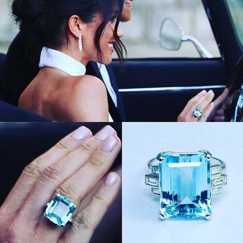 Harry And Megan Markle, Harry And Meghan Wedding, Princess Diana Ring, Harry Wedding, Prince Harry Et Meghan, Classic Diamond Engagement Ring, Diana Ring, Aqua Ring, Royal Crown Jewels