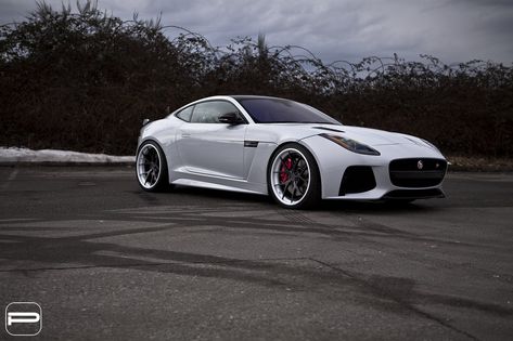 Sharp Looking Custom Accessories Found on White Jaguar F-Type Jaguar F Type White, White Jaguar, Lux Cars, Jaguar F Type, Jaguar Car, Sweet Cars, Forged Wheels, Custom Wheels, Automotive Design