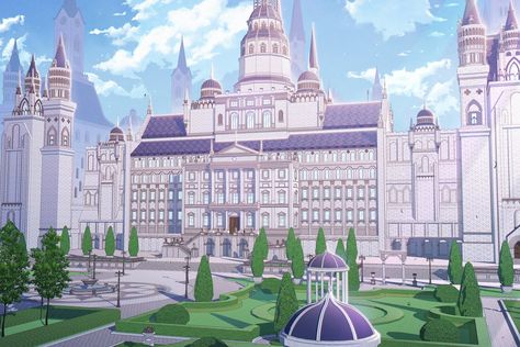 Manhwa Landscape, Castle Anime Background, Manhwa Mansion, Manhwa Places, Fantasy Mansion Art, Manhwa Castle, Fantasy Mansion, Castle Background, Anime Places