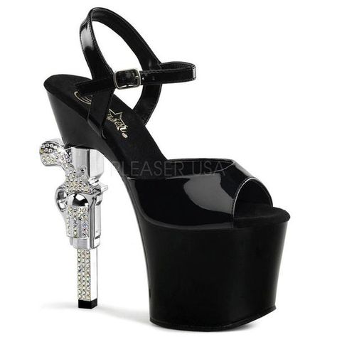 7 Inch Heels, Alternative Shoes, Pleaser Heels, Festival Shoes, Punk Boots, Black Platform Sandals, Pleaser Shoes, Wedges Sandals, Rhinestone Heels