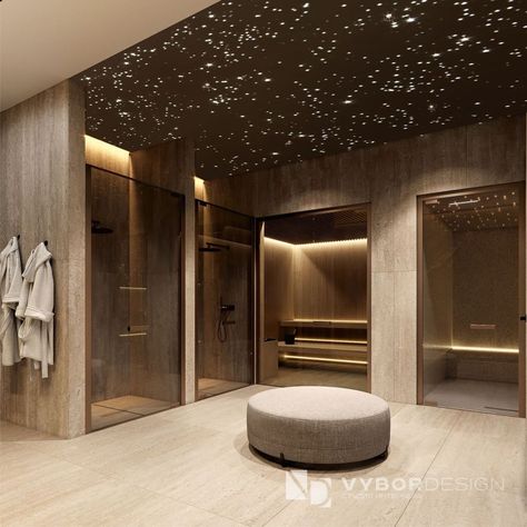 Gym Sauna, Sauna Room Design, Luxury Home Spa, Sauna Bathroom Ideas, Home Spa Room, Dream House Aesthetic, Indoor Pool Design, Steam Sauna, Piscina Interior