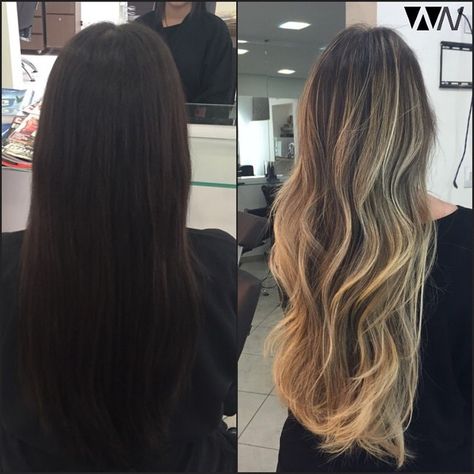 Dark To Light Hair Transformation, Balayage Before And After, Dark To Light Hair, Beauty Hair Color, Dark Roots Blonde Hair, Beautiful Hair Color, Brown Hair Balayage, Pinterest Hair, Balayage Hair Blonde