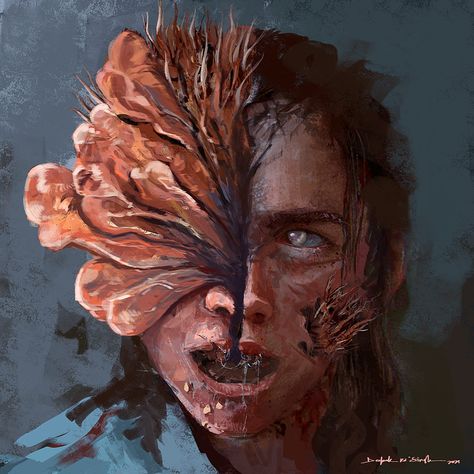 Last Of Us Zombies, Tlou Infected, The Last Of Us Infected, Last Of Us Art, Endure And Survive, Digital Character, Story Elements, Art Folder, Creature Concept Art