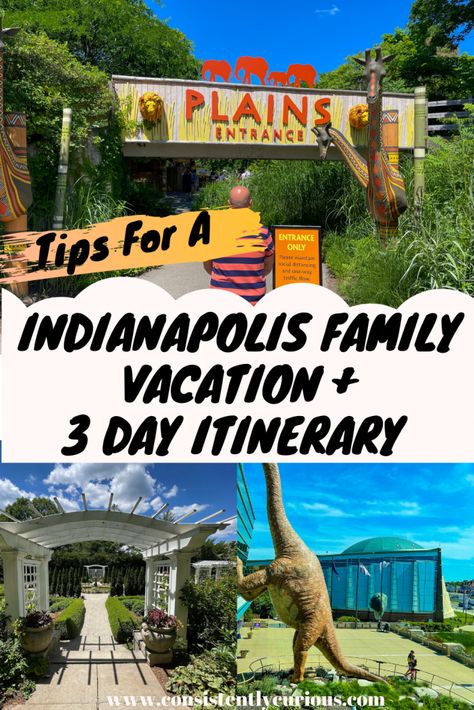 Indianapolis Weekend Itinerary With Kids + Best Tips For Your Visit Indianapolis With Kids, Indianapolis Zoo, Indiana Travel, Weekend Itinerary, Road Trip With Kids, Indy 500, Family Travel Destinations, Family Adventure, Amazing Adventures