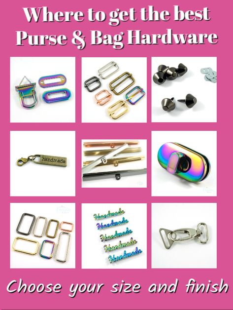 Get all your Purse & Bag Hardware right here! Lots of finishes and sizes to choose from! #handmadebags #PurseHardware #BagHardware #DIY #SewMuchMooreInStore #SewMuchMoore Purse Hardware Products, Bag Hardware For Handmade Bags & Purses, Quilting Hacks, Diy Quilting, Upcycled Purse, Thread Crafts, Emmaline Bags, Hard Ware, Minimalist Tote Bag