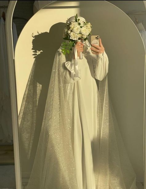 Hijab Wedding Dresses Simple, Hijabi Wedding Dress, Islamic Wedding Dress, Hijabi Bride, Niqabi Bride, Wedding Dress Hijab, Hijabi Wedding, Hijabi Brides, Fesyen Islam