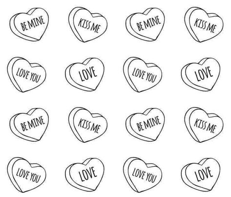 Tiny Valentines Day Tattoos, Valentine’s Day Matching Tattoos, Love Heart Sweet Tattoo, Loveheart Sweets Tattoo, Sweetheart Candy Tattoo, Valentine Day Flash Tattoo, Candy Heart Tattoo, Valentines Flash, Valentine’s Day Flash Sheet