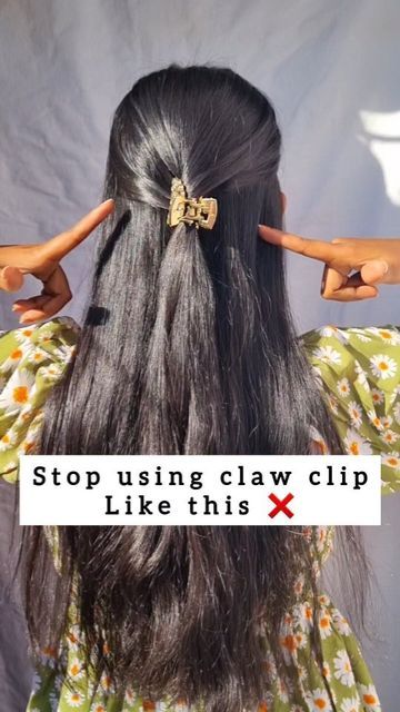 Hairstyles For Churidar, Easy Hair Clip Styles, Hairstyles Clawclip, Banana Clip Hairstyles, Simple Hairstyle For Saree, Claw Clip Hairstyle, Easy Trendy Hairstyles, Clip Hairstyle, Hair Style On Saree