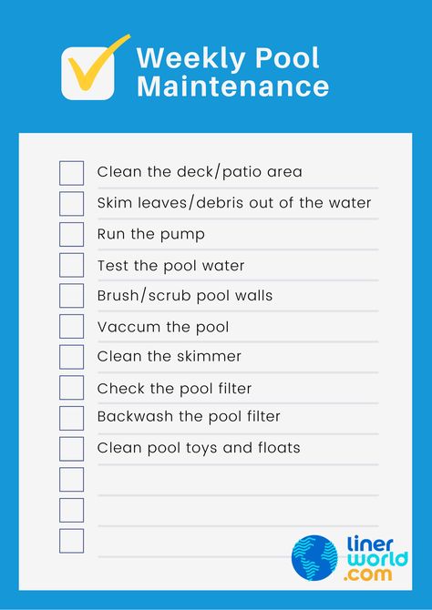 Pool Party List, Pool Care For Beginners, Above Ground Pool Maintenance Schedule, Pool Maintenance Checklist, Cleaning Pool Filters, Pool Shock For Cleaning, Swimming Pool Maintenance, Swimming Pool Cleaning, Maintenance Checklist