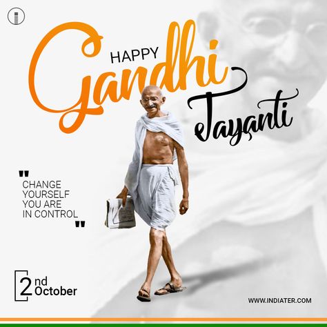 Gandhi Jayanti or 2nd October with creative design photos - Indiater Happy Gandhi Jayanti Images, Gandhi Jayanti Quotes, Gandhi Jayanti Images, 2 October Gandhi Jayanti, Gandhi Jayanti Wishes, Mahatma Gandhi Jayanti, Happy Gandhi Jayanti, Gandhi Jayanti, Gandhi Quotes