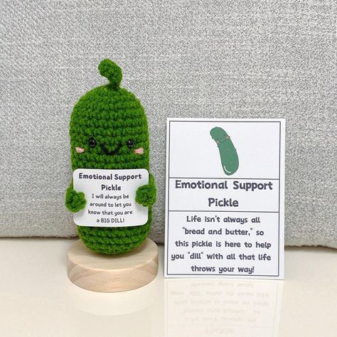 Emotional Support Pickle, Christmas Pickle Ornament, Emotional Gifts, Pickle Gifts, Pickle Ornament, Pickled Cucumber, Christmas Pickle, Big Dill, Cheer Up Gifts