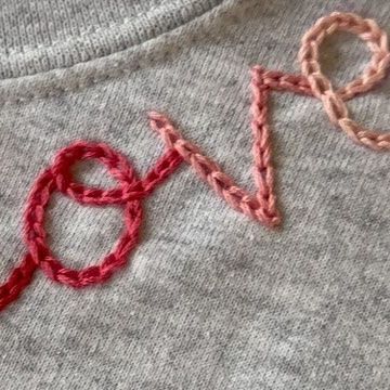 Diy Clothing Embroidery Courses | Hand Embroidery Kits on Instagram: "Happy #SIPsunday! SIPsunday means Stitch in Progress Sunday and it’s a promise to spend at least 30 minutes a week on a fun embroidery project, sippin on something you love and enjoying some quiet me time! This week I made a Valentine’s Day sweatshirt. I plan to add some hearts sometime this week, or maybe my boys names on the sleeve! What are you stitching on this week? Also.. should I make this neckline love design a pattern?! Let me know🩷❣️ Looking to learn how to do this? Check out my page for more information about my beginner clothing embroidery course!" Sewing Heart On Sleeve, Valentines Day Embroidery, Fun Embroidery, Clothing Embroidery, Boys Names, Happy Hearts Day, Hand Embroidery Kits, Heart Day, Handmade Valentine