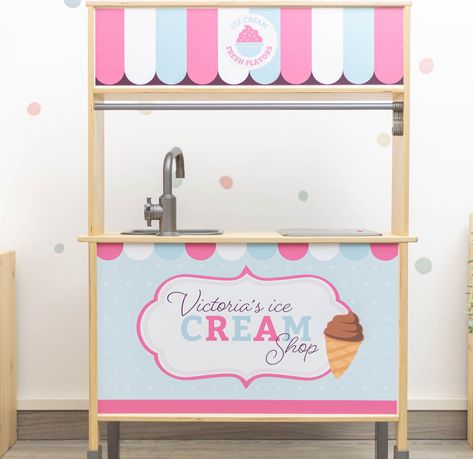 Transform your child's IKEA DUKTIG kitchen into a delightful ice cream shop with our Ice Cream Shop Personalized Sticker! This imaginative playtime accessory is the perfect special gift for your little ones, encouraging creativity and hours of fun. Designed with love and care, this unique sticker set is a fantastic way to add a touch of whimsy and personalization to your kids' play space, making it truly one-of-a-kind! Our Ice Cream Shop Personalized Sticker is crafted from high-quality, durable Ikea Duktig Kitchen, Magic Cauldron, Ikea Duktig, Special Kids, Play Space, Unique Sticker, Ice Cream Shop, Kids Corner, Personalized Stickers