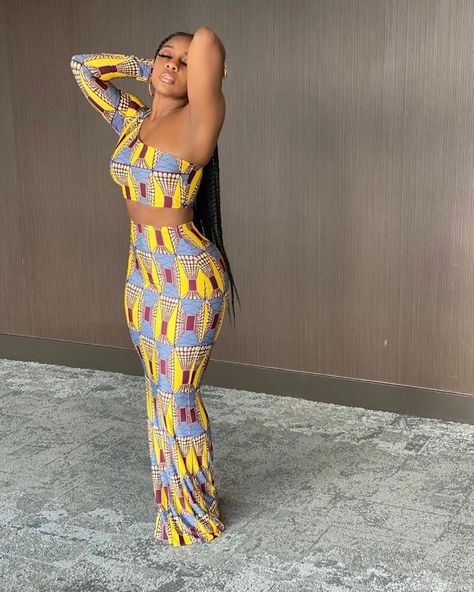 Ankara Two Piece, African Print Clothing, Best African Dresses, African Fashion Skirts, Short African Dresses, African Wear Dresses, African Inspired Clothing, African Fashion Traditional, African Fashion Ankara