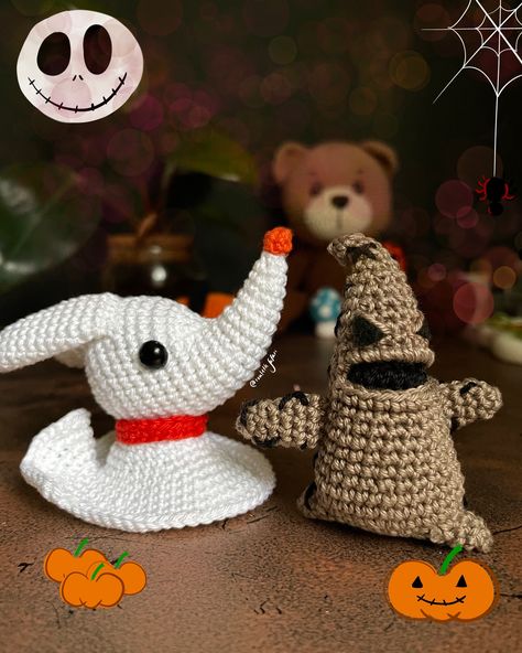 Pumpkins scream in the dead of night 🎃 Part 2 of my Halloween seriessss. I just love how Zero from The Nightmare before Christmas turned out. Since he’s a ghost, I was trying to have more “waves” at the bottom to show his flowiness. I even wanted to make his ears with more curves but I would’ve had to put wires in them. What do you think the next character I’m crocheting is going to be? • • • • • Pattern by @catartist_mx 🏷️ #ghostdog #thenightmarebeforechristmas #ghostdolls #halloweencr... Nightmare Before Christmas Crochet, Christmas Crochet Pattern, Ghost Dog, Nightmare Before Christmas, Before Christmas, Christmas Crochet, Ghost, Crochet Patterns, Dolls