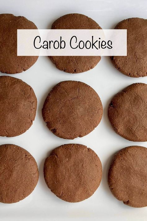 Carob Recipes, Vegan Protein Cookies, Chocolate Covered Pecans, Olive Oil Cookies, Nutritious Desserts, Banana Chocolate Chip Cookies, Carob Powder, Cookies Vegan, Vegan Sugar