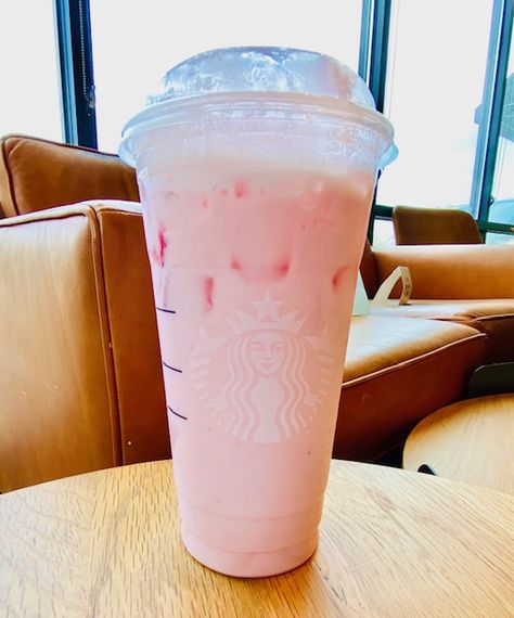 How To Order The Starbucks Strawberries and Cream Refresher Refresher From Starbucks, Strawberry Acai Refresher, Starbucks Strawberry, Secret Starbucks Drinks, Starbucks Secret Menu Drinks, Starbucks Menu, Salt Water Taffy, How To Order Starbucks, Starbucks Secret Menu