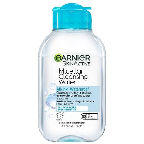 Garnier Micellar Water, Garnier Micellar Cleansing Water, Waterproof Makeup Remover, Garnier Skinactive, Gentle Face Cleanser, Garnier Micellar, Travel Skincare, Xmas Wishlist, Garnier Skin Active