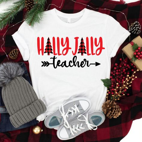 Holly Jolly Teacher Shirt, Teacher Christmas Shirt, Gift for Teacher, Teacher T-Shirt How to order: -Select shirt size -Select shirt color -IMPORTANT Please select design color in the Personalization box. -Add to cart and check out. Order is ready to ship in 1-4 business days. Free USPS First Class Mail (2-6 days). Need your order sooner? Upgrade to USPS Priority Mail (1-4 days) in cart for additional charge Bella Canvas Brand Unisex Tee Shirt -Heather colors are 52% combed and ring-spun cotton Super Mom Shirt, Teacher Gift Christmas, Personalized Christmas Shirts, Teacher Teacher, Teacher Christmas Gifts, Funny Mom Shirts, Teacher Christmas, Gift For Teacher, Holiday Christmas Gifts