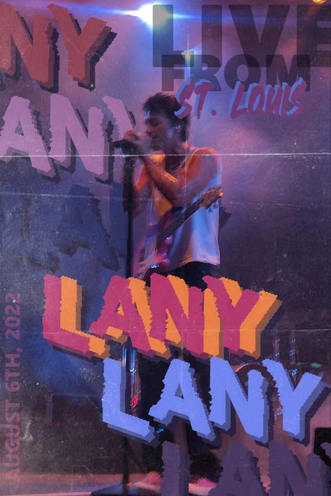 I dont know how to do graphic design but I love it! so I made this poster using a photo I took at a LANY concert :) Lany Poster, Lany Wallpaper Laptop, Lany Lyrics Wallpaper, Lany Lyrics Aesthetic, Lany Band Wallpaper, Lany Lyrics, Lany Band, Band Wallpapers, Harry Potter Wallpaper