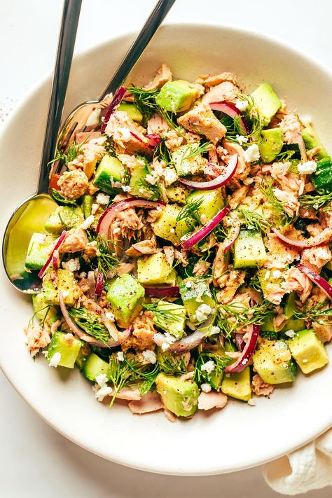 Tuna Avocado Rice Bowl, Tuna Salad Bowl, Tuna Rice Bowl, Tuna Rice Salad, Sumac Dressing, Tuna Salad Ingredients, Avocado Rice, Healthy Foods To Make, 2023 Recipes