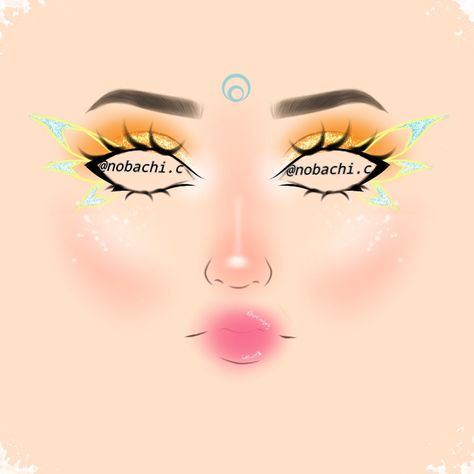 Stella Winx Club Makeup, Winx Club Makeup, Winx Makeup, Winx Costume, Stella Makeup, Monster High Makeup, Club Makeup, Face Charts, Makeup Drawing