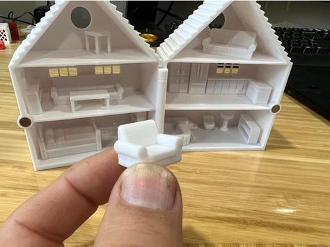 3d Printed Dollhouse, Small Doll House, Useful 3d Prints, 3d Printing Art, 3d Printer Designs, 3d Printing Diy, 3d Printed Objects, 3d Printer Projects, 3d Printing Projects