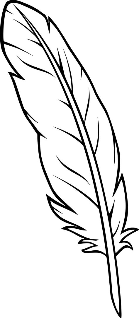 coloriage plume Feather Outline, Feather Printable, Feather Template, Native American Drawing, Fun Thanksgiving Crafts, Wood Feather, Feather Drawing, Native Artwork, Diy Makeup Storage