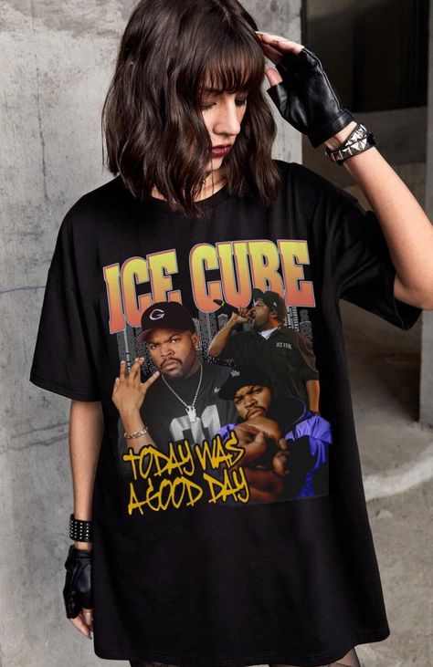 Ice Cube Concert Outfit, Ice Cube Concert, Ice Cube T Shirt, Dj Quik, Nate Dogg, Rap Shirt, Dr Dre, Ice Cube, Oversized Shirt