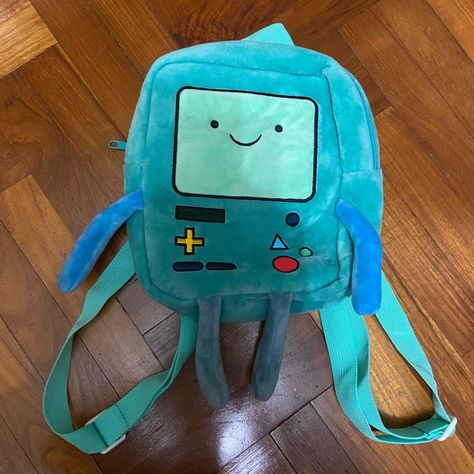 Adventure Time Bmo, Adventure Time Cartoon, Plush Backpack, Childrens Backpacks, Bag Green, Cute Stuffed Animals, Backpack Bag, Cute Plush, Cute Bags