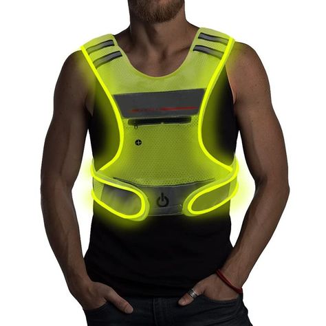 Reflective Running Charging Ultralight Adjustable Reflective Running Gear, Running Night, Sport Safety, Reflective Vest, Running Equipment, Safety Vest, Running Vest, Sports Vest, Running Gear