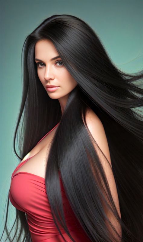 hypnotizebyhair #big hair, #thick hair, #ai art, ... more Hair Job, Black Wavy Hair, Long Hair Ponytail, Long Silky Hair, Long Hair Pictures, Beautiful Curly Hair, Super Long Hair, Long Black Hair, Long Hair Girl