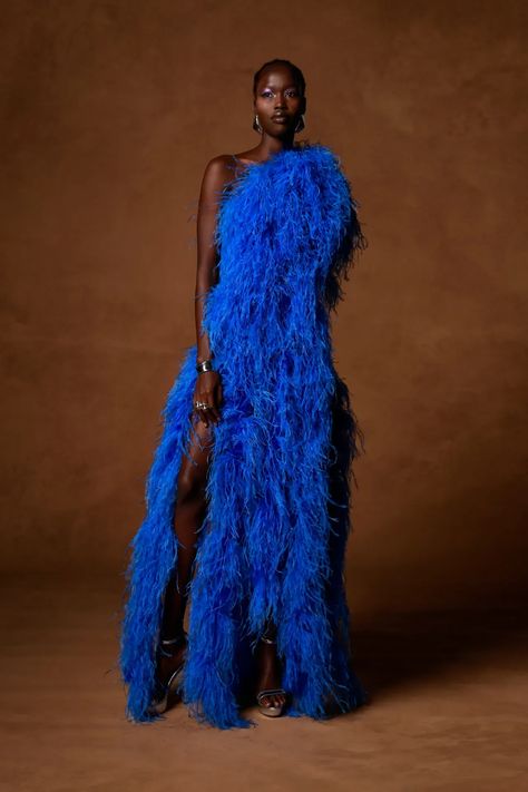 Bronx and Banco fall 2024 ready-to-wear collection Blue Fashion Runway, Winter Fashion Show, Runway 2024, Clara Berry, Blue Wedding Gowns, Bronx And Banco, Blue Evening Dresses, Blue Wedding Dresses, Fashion Runway