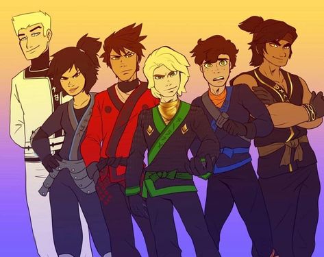 Ninjago Characters As Humans, Lego Ninjago As Humans, Lego Ninjago Movie Fanart, Ninjago As Humans, Ninjago Movie Fanart, Ninjago Jay, Lego Ninjago Lloyd, Awesome Drawing, Ninjago Movie