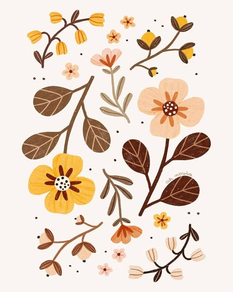 Colour Experiments, Gouache Art, Sticker Ideas, Pattern Collection, One Day I Will, Floral Poster, Baby Milestone, 자수 디자인, Milestone Cards